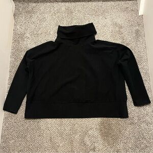 Tuckernuck Women's Black Rollins Funnel Neck Pullover Sweatshirt Pullover Top M